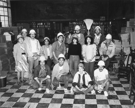 Central Library clean-up crew