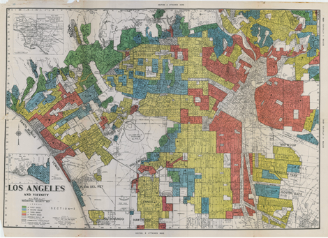 Segregated map of Los Angeles