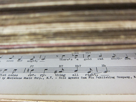 close up of a musical score