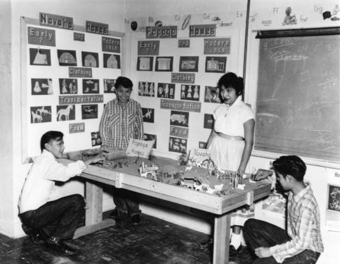 Classroom with display