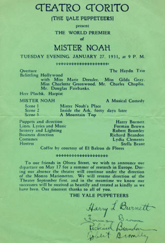 green colored Mister Noah flyer