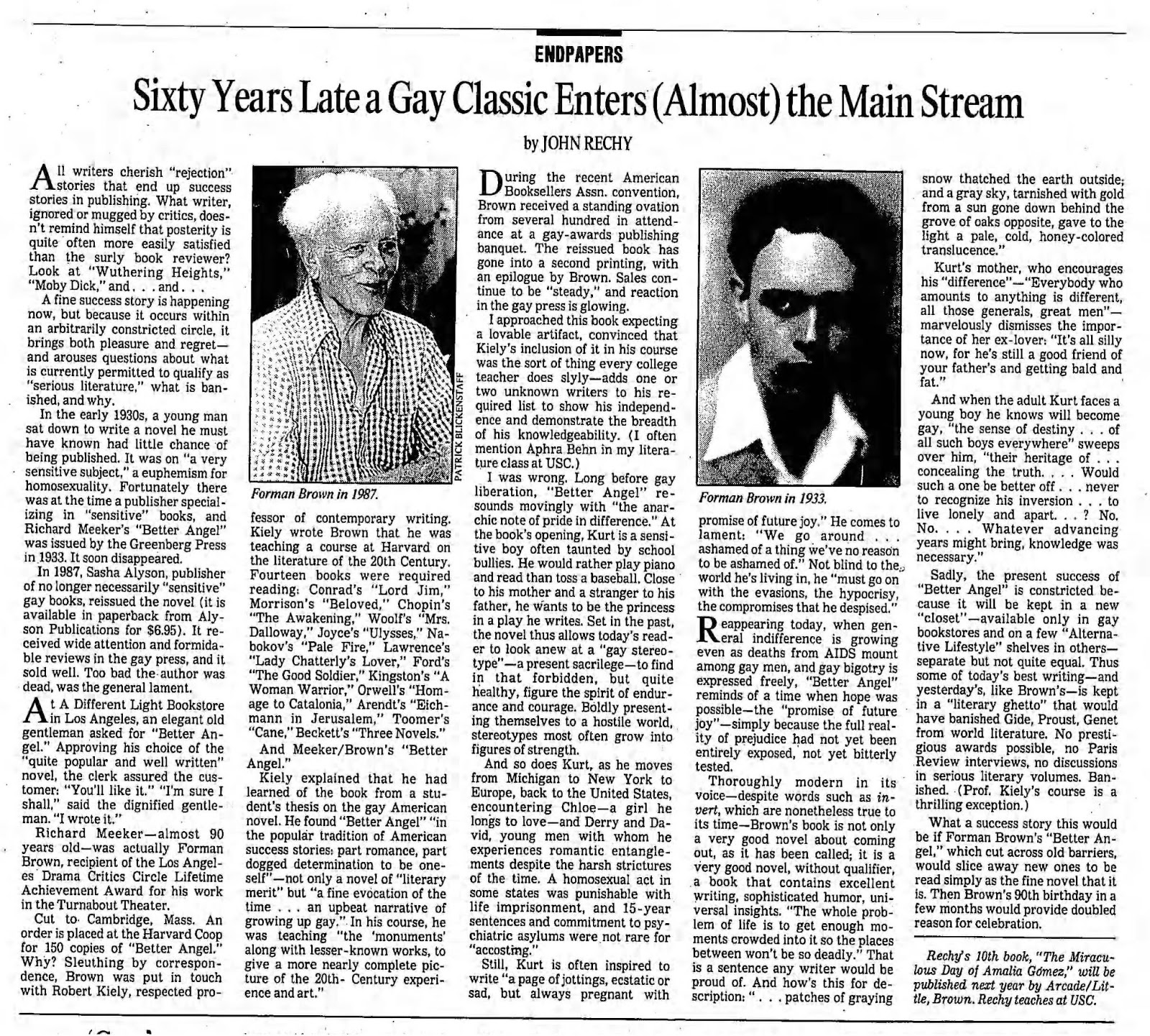 1990 LA Times newspaper