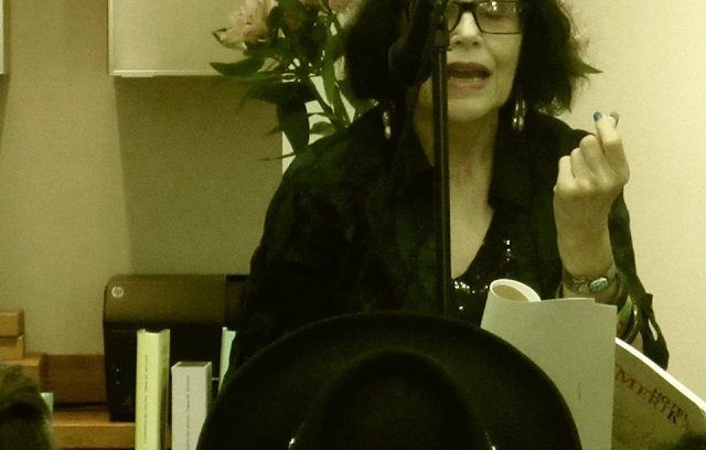 Suzanne Lummis at A.G. Geiger Fine Art Books poetry reading in Chinatown
