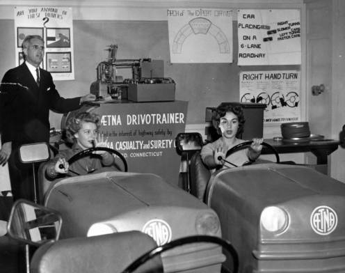 Robot teacher instructs driving students