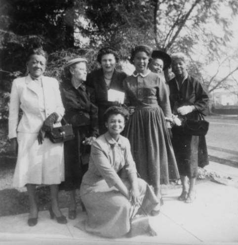 Group of African American women church members