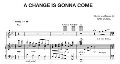 Sheet music for A Change is Gonna Come