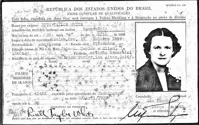 Ruth White's Brazil passport