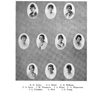 Ruth White's Stanford yearbook page