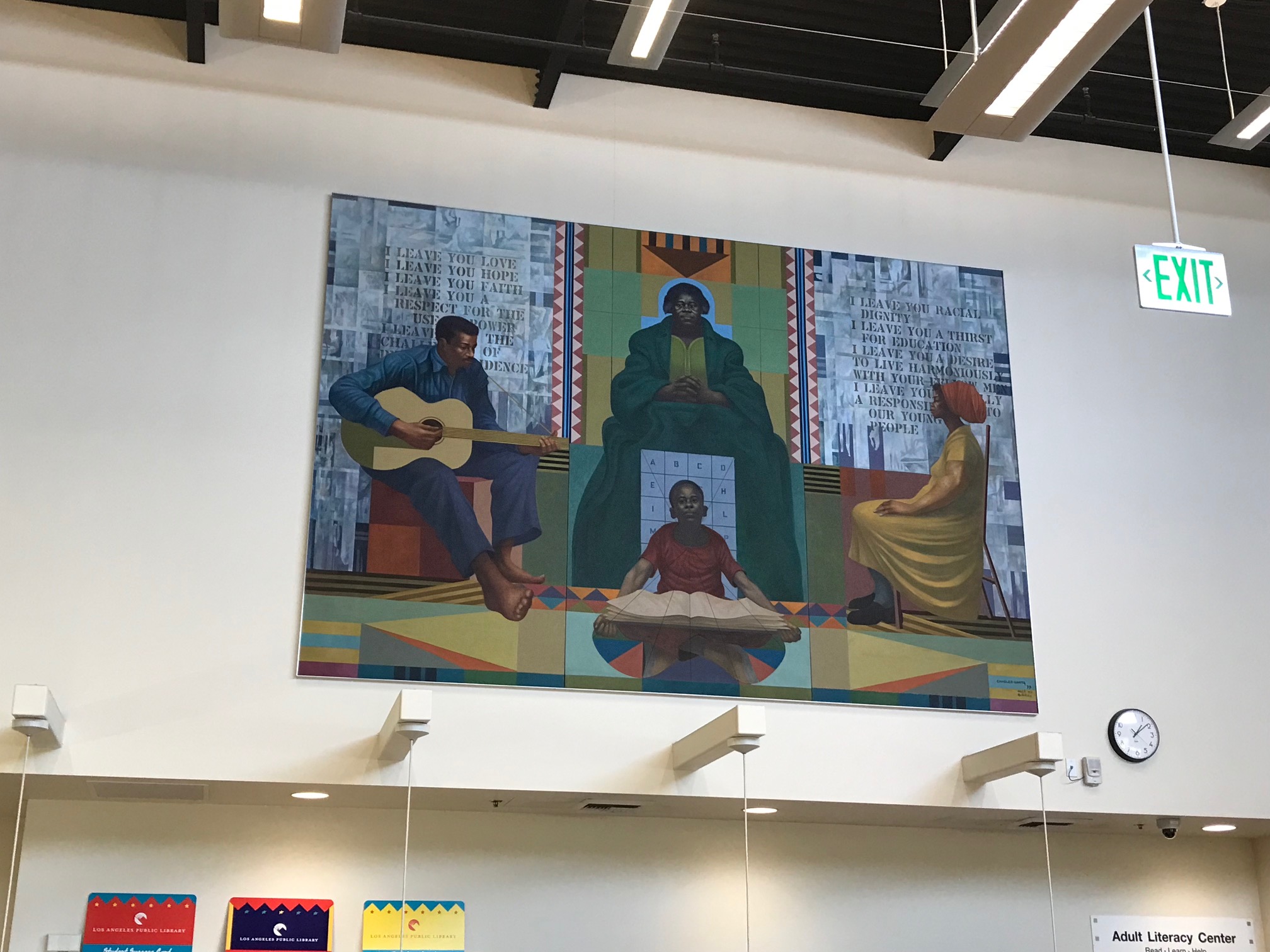 Mural by artist Charles White at the Exposition Park 