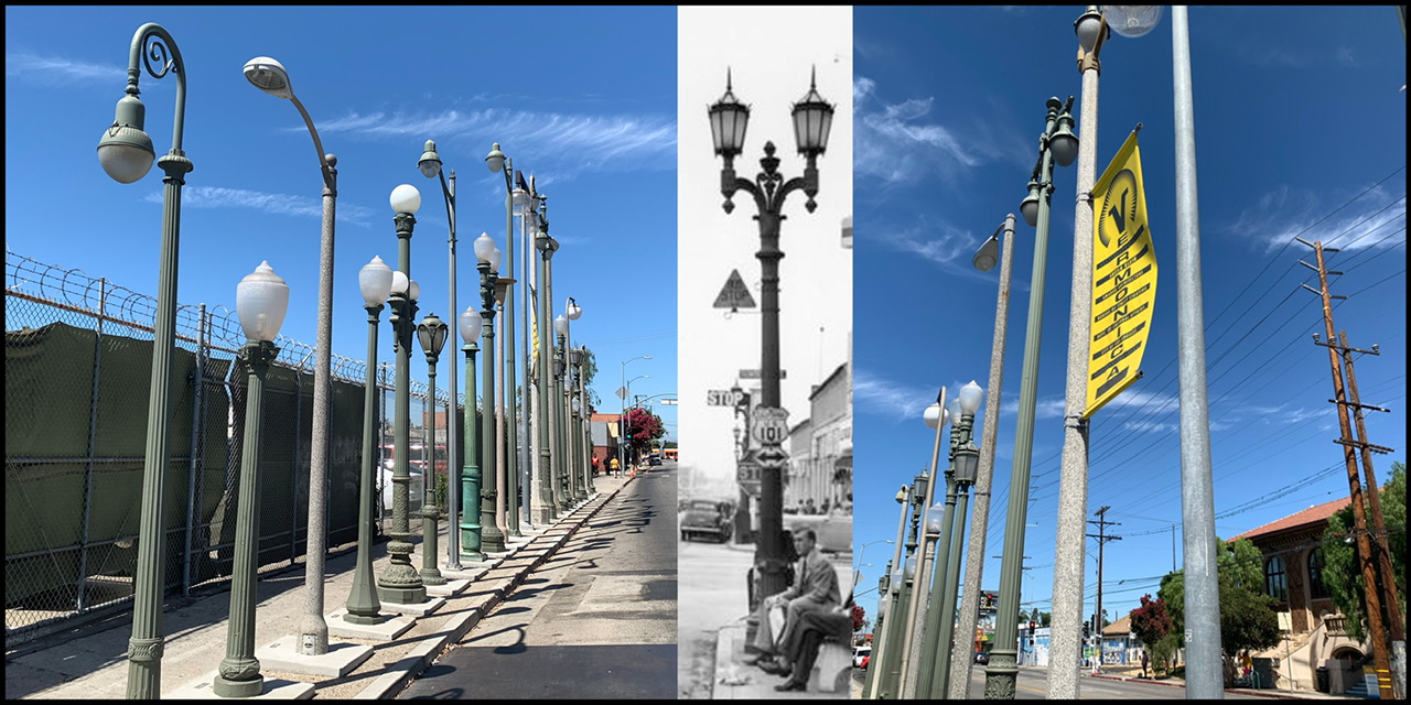 Streetlight at the corner of Vine and Sunset 