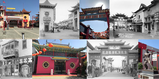 Historic black and white photos of Chinatown