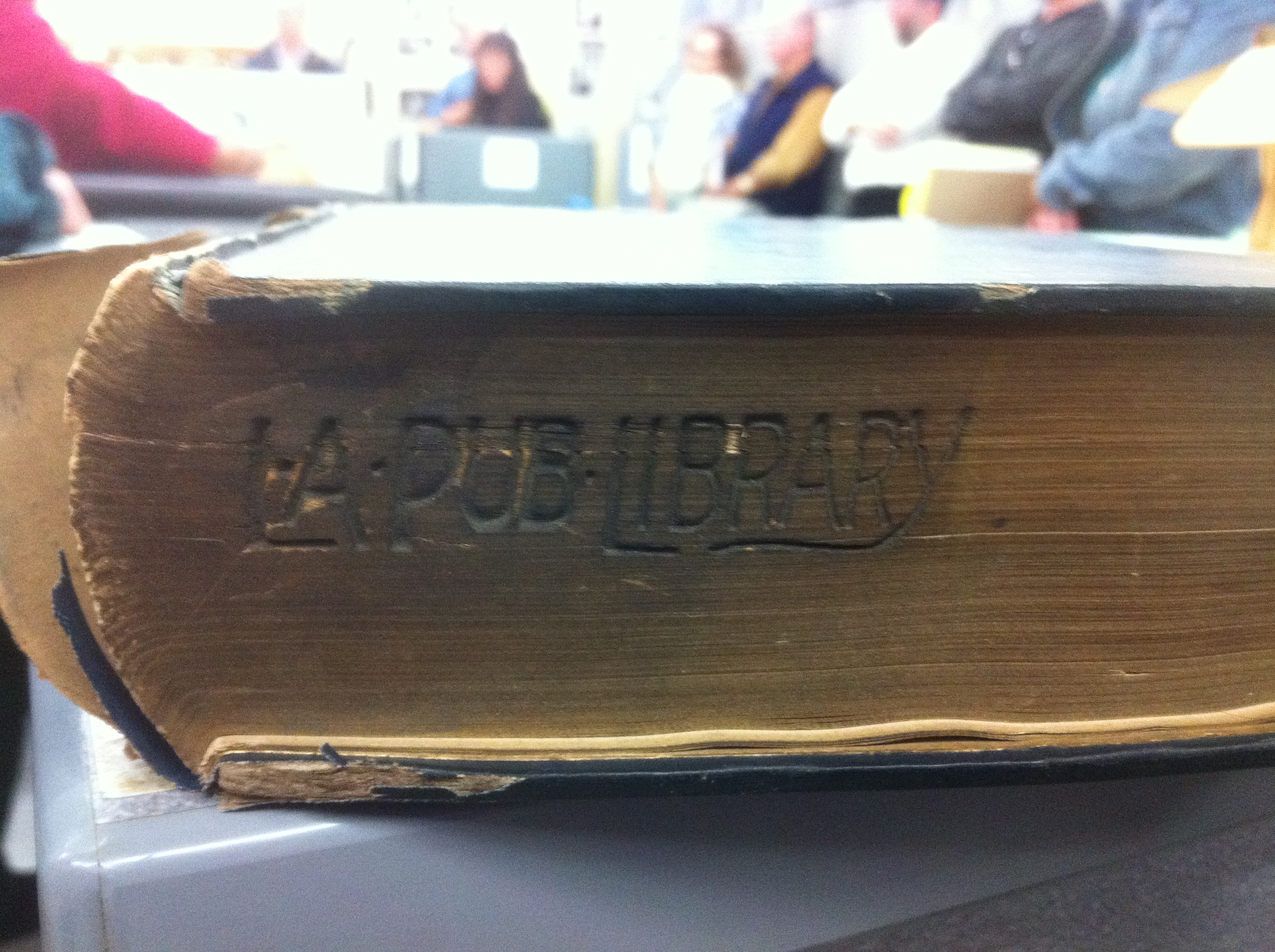  Los Angeles Public Library branding with an iron 