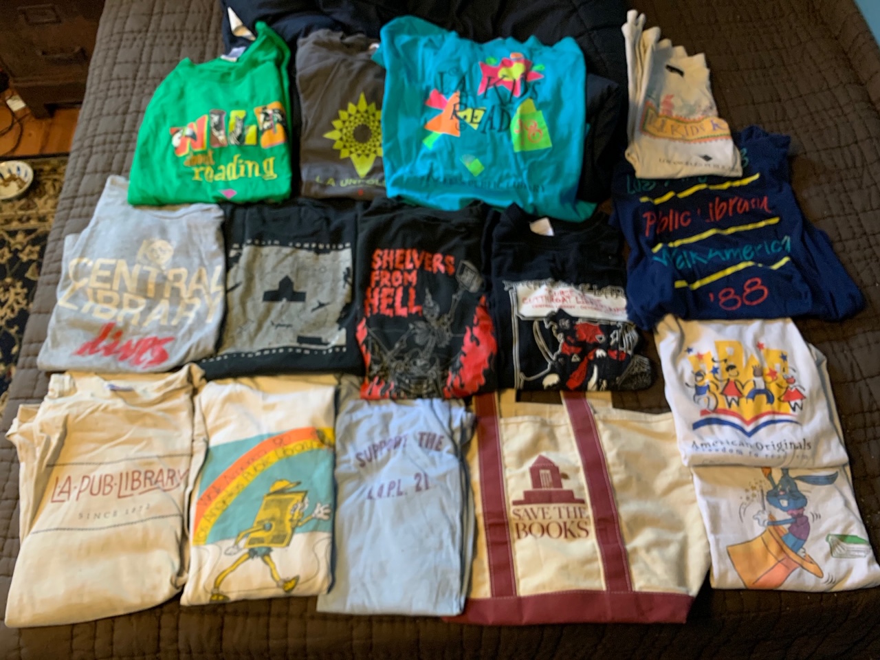 collection of old lapl t shirts