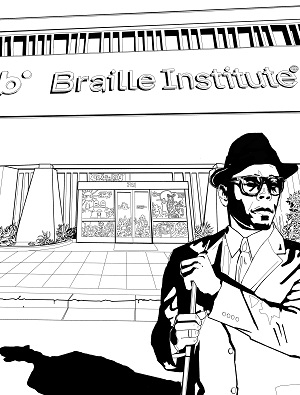 Lynn Manning at the Braille Institute