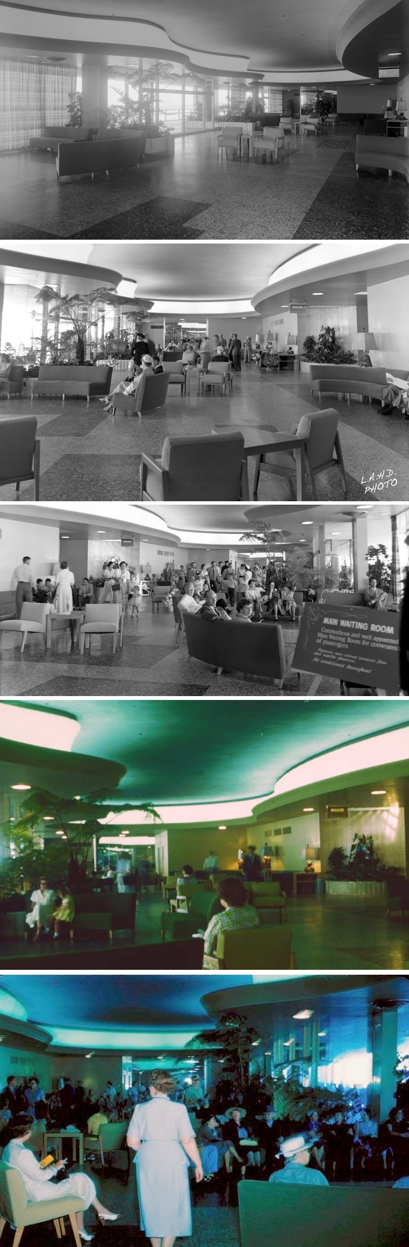 Views of the main waiting room on or near the opening weekend