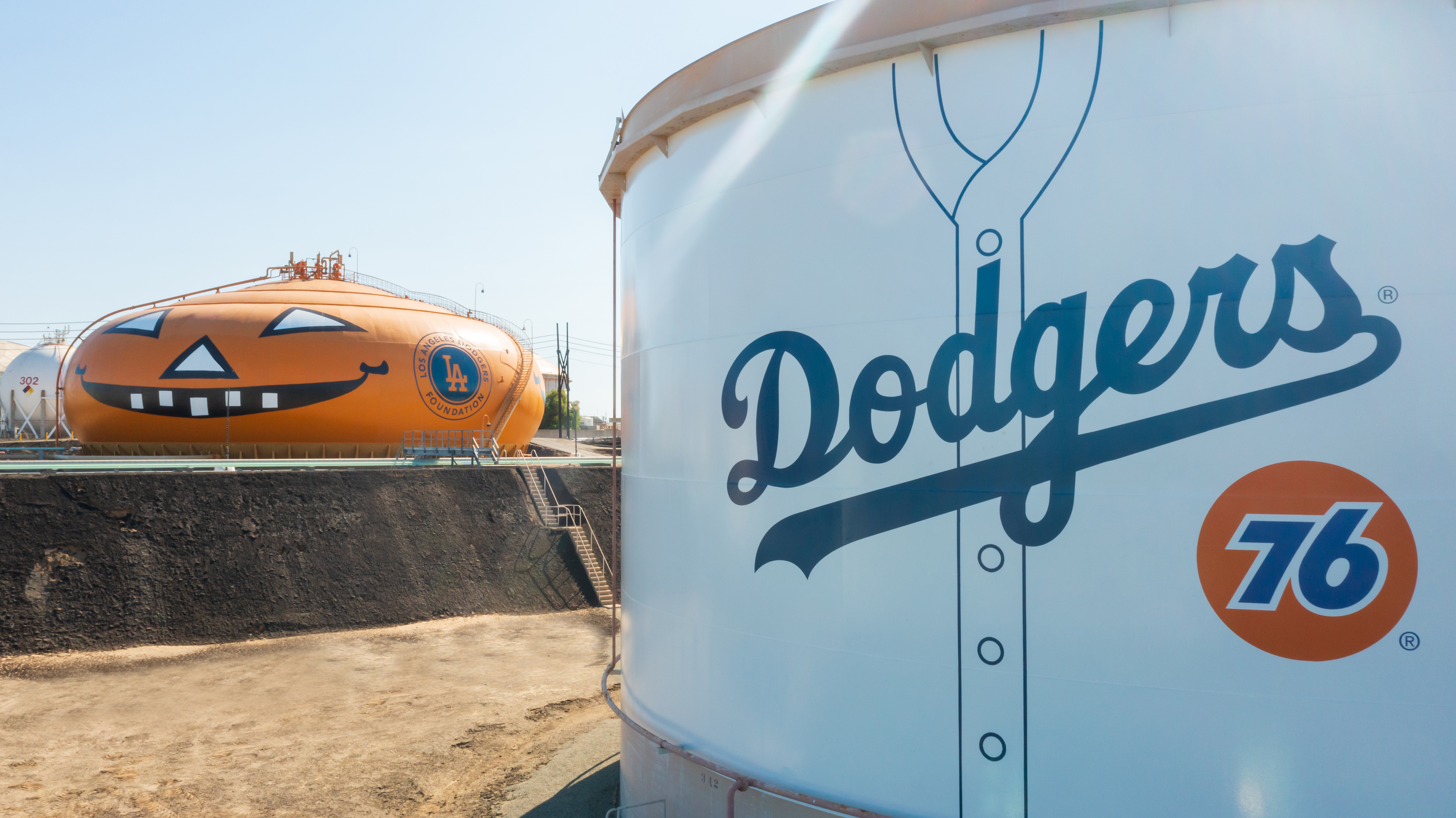 Smilin' Jack sporting a Dodgers logo.