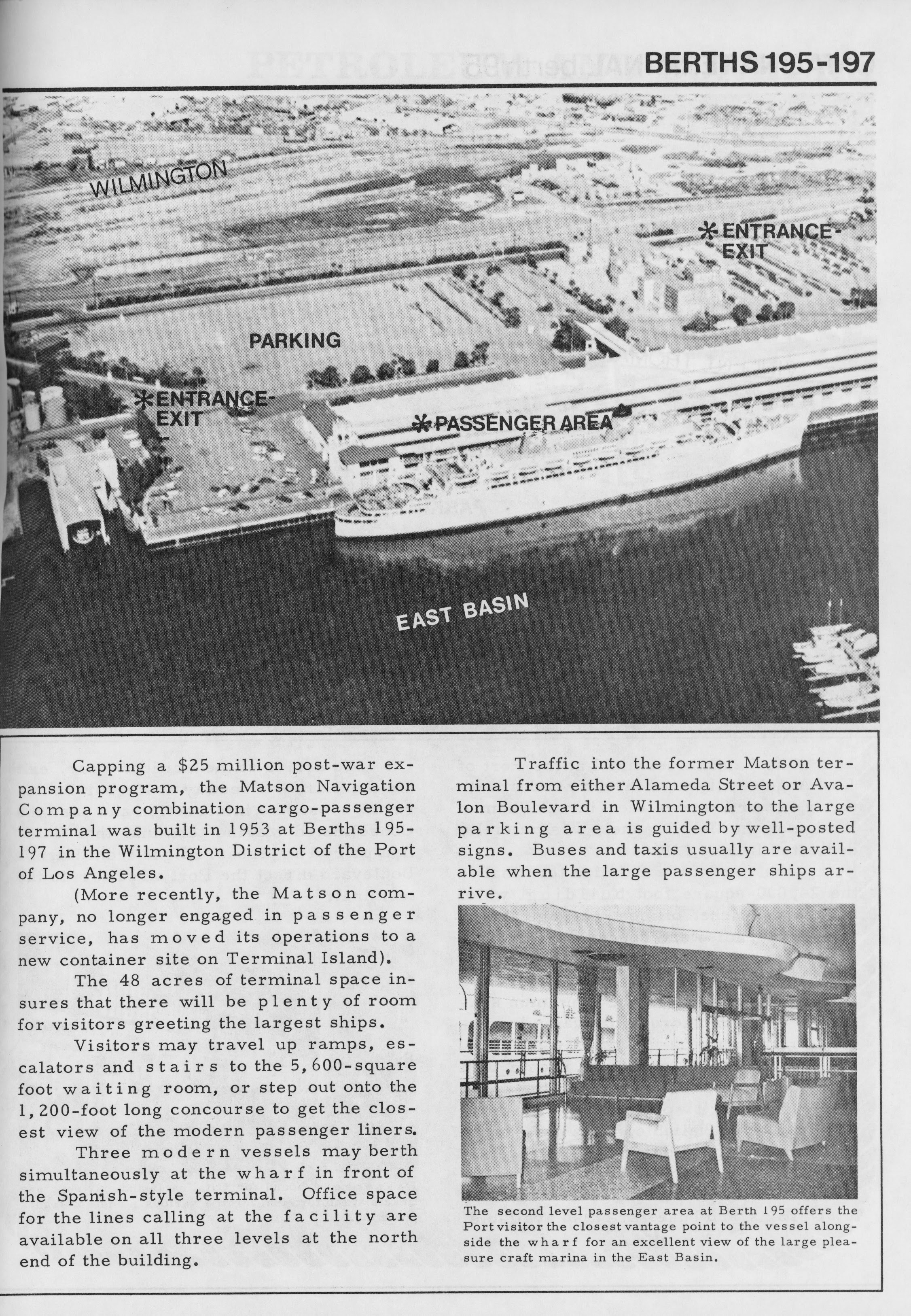 Ca. 1980 Los Angeles Harbor Department publication pandering to new tenants in the hope that they might take residence in the Matson Terminal