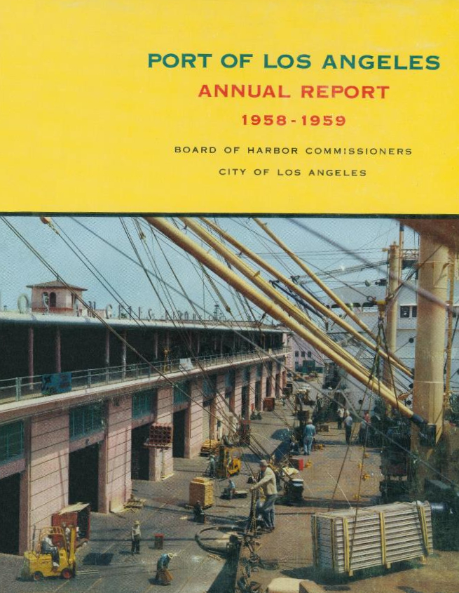 The cover of the Port of Los Angeles Annual Report for the financial year