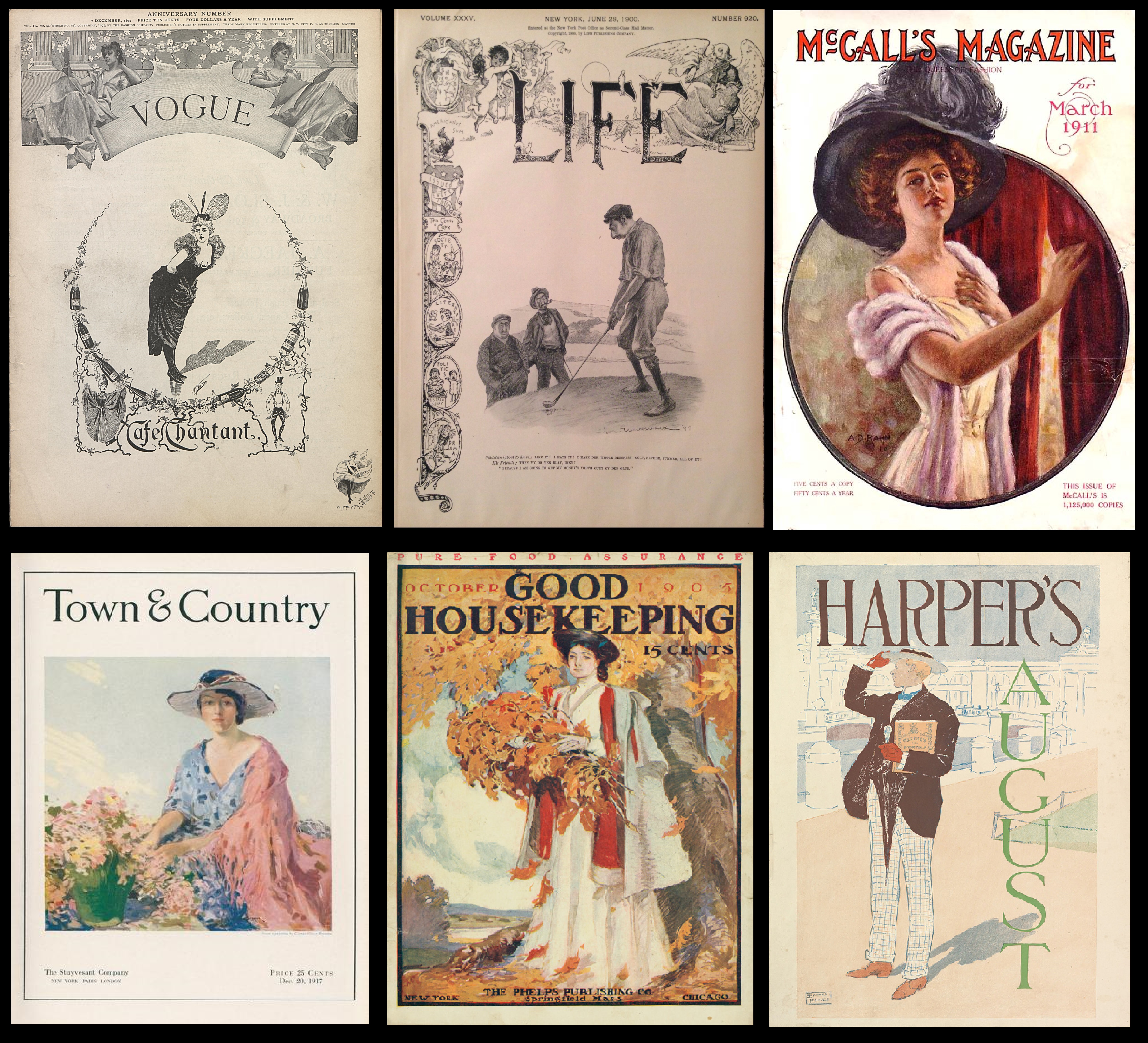 A sampling of the lifestyle magazines available at the turn of the century and the Progressive era