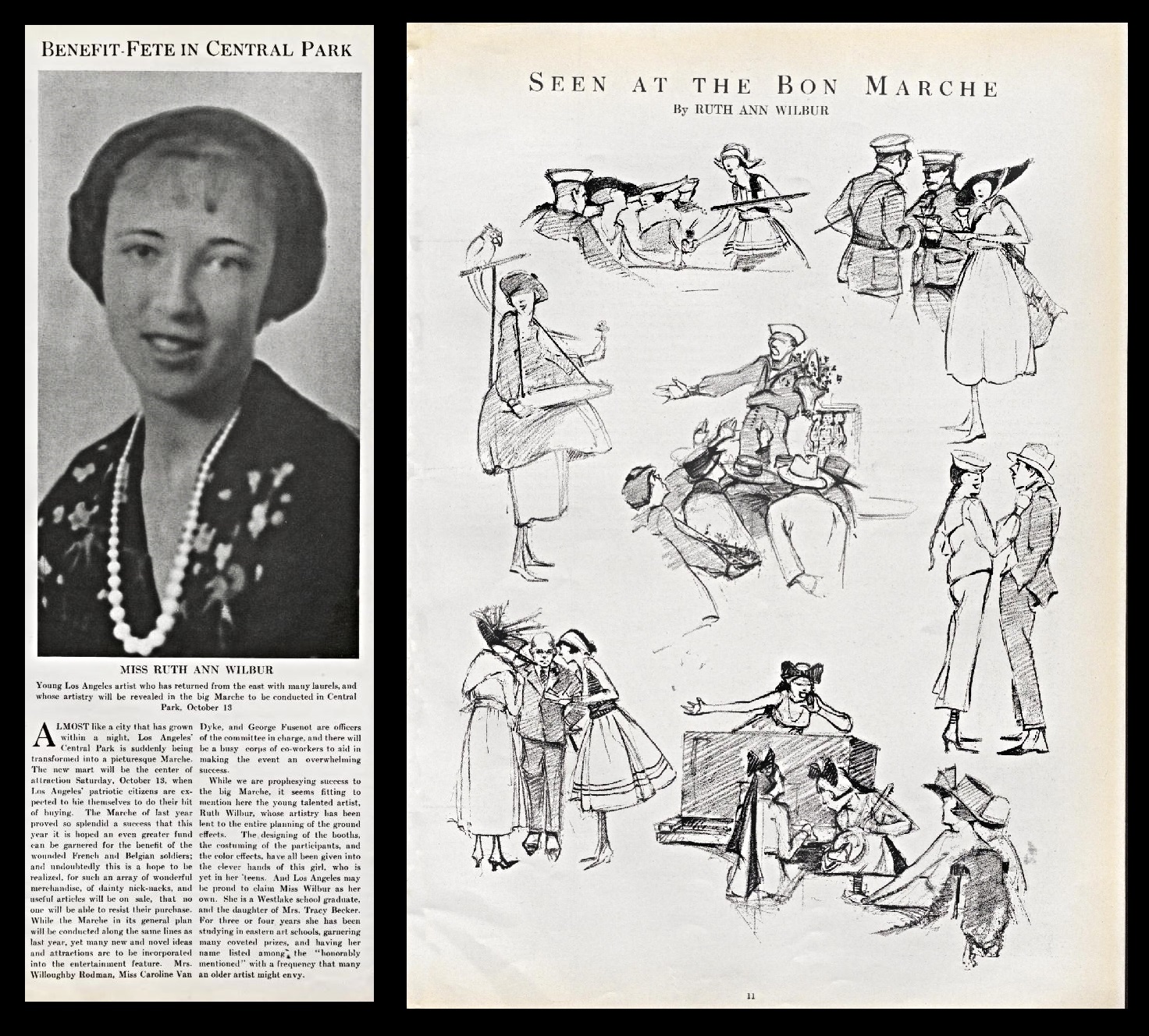 Profile of Ruth Ann Wilbur appearing in The Graphic