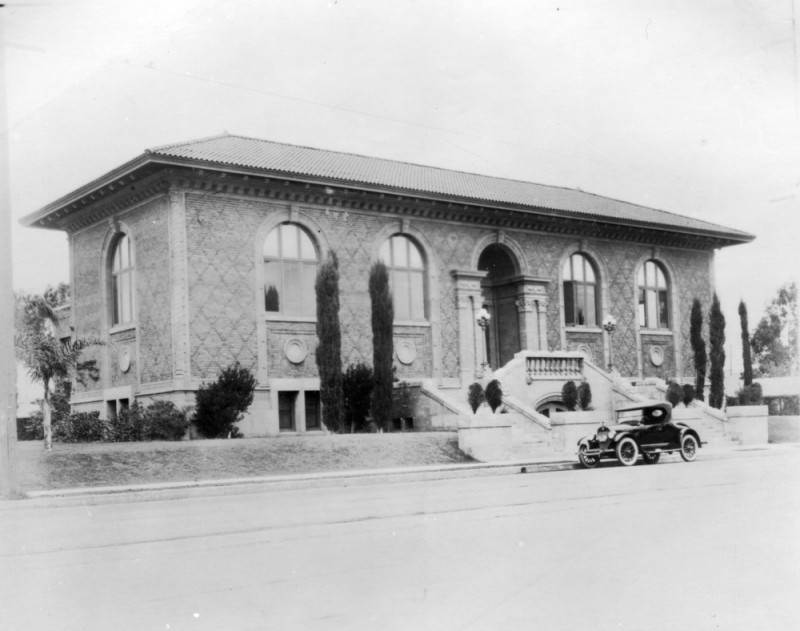 Exterior view of Cahuenga Branch of the Los Angeles Public Library