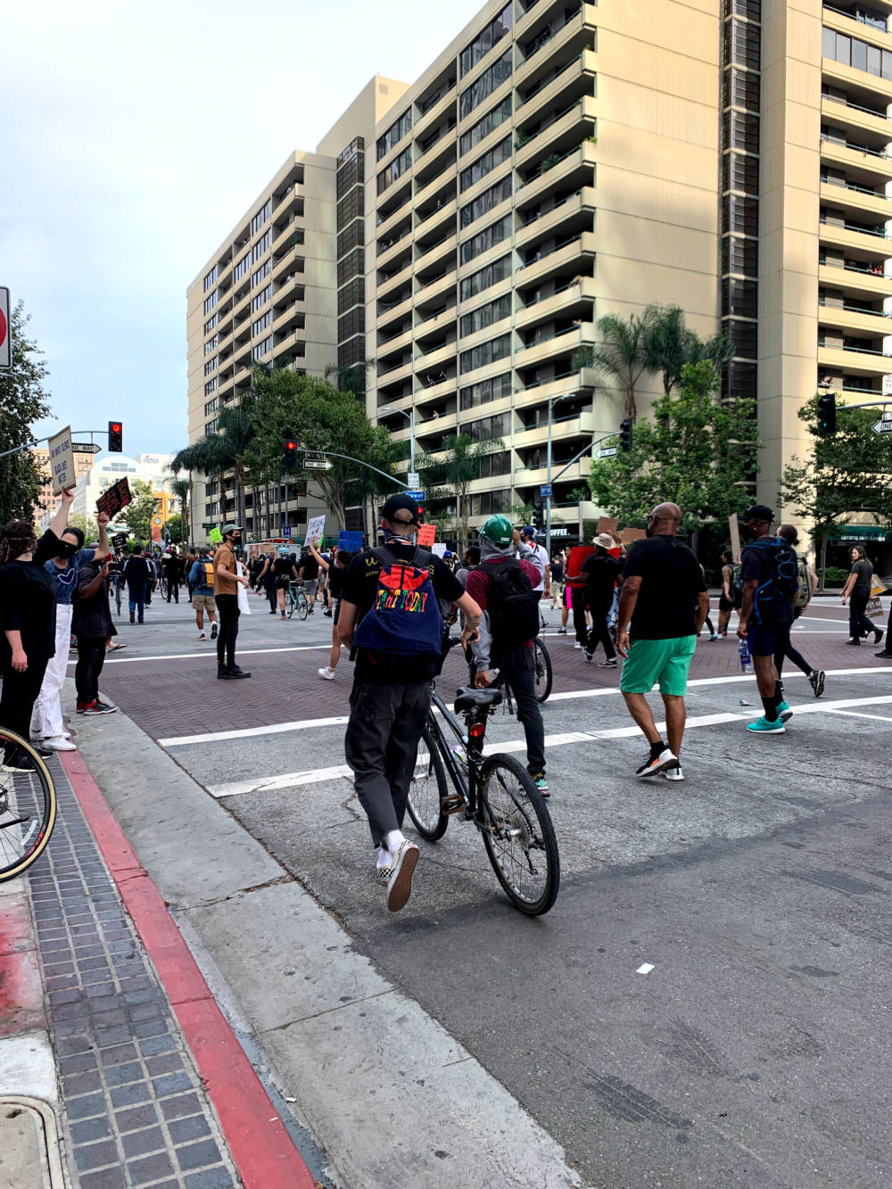 Black Lives Matter protest in Downtown Los Angeles during the COVID-19 pandemic from the TESSA database 