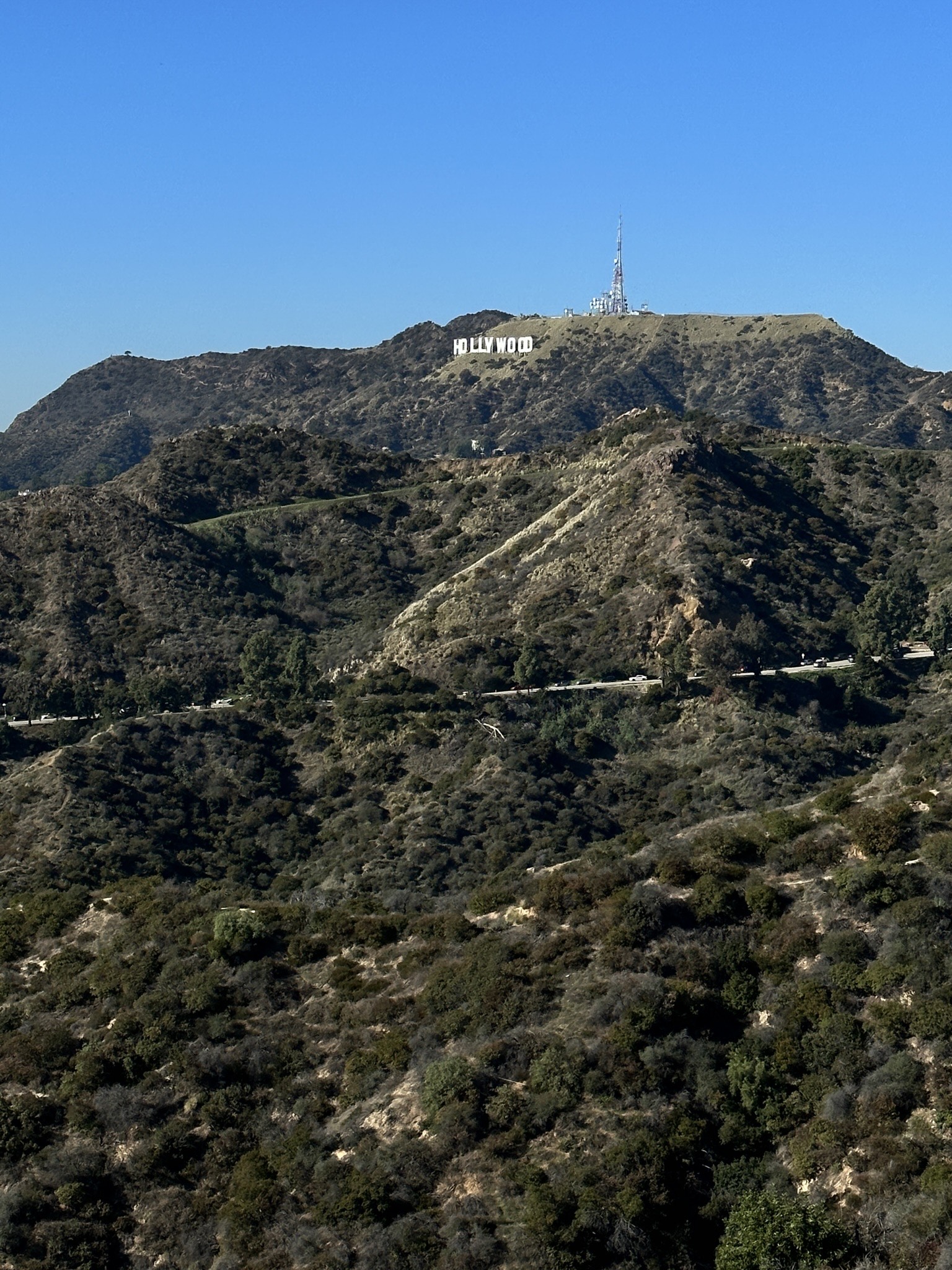 view of the Hollywood sign