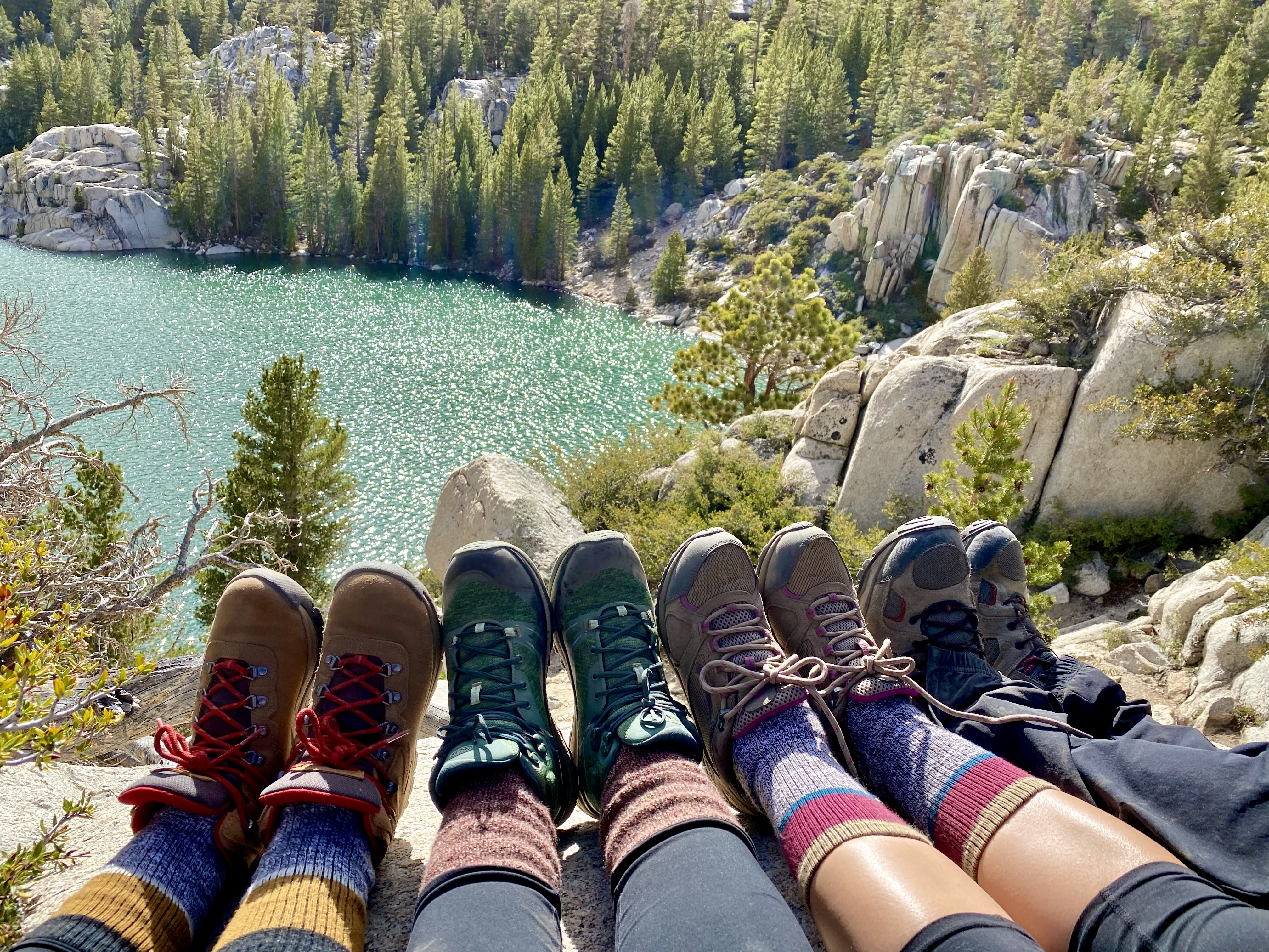 4 pairs of hiking boots