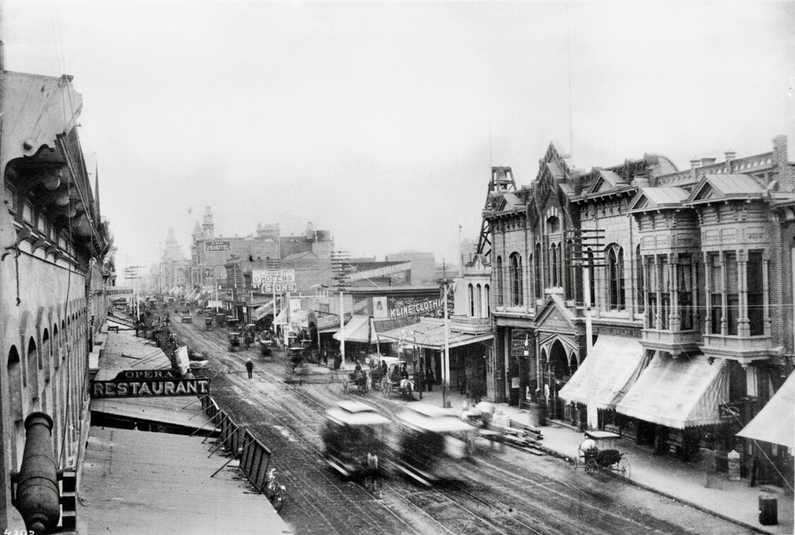 Looking North along Main Street [ca. 1889]