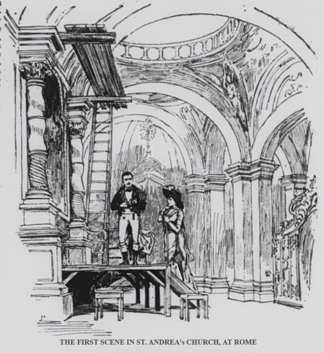 Illustration of one of the scenes in La Tosca