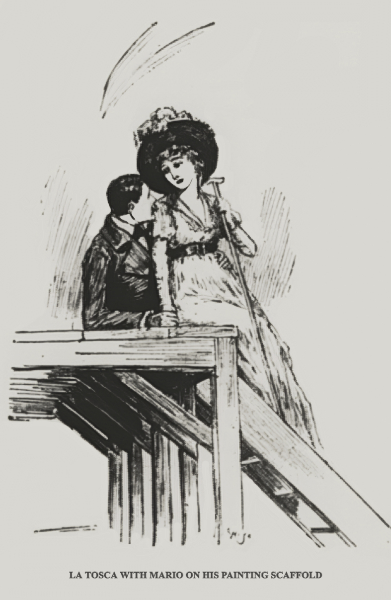 Illustration of one of the scenes in La Tosca