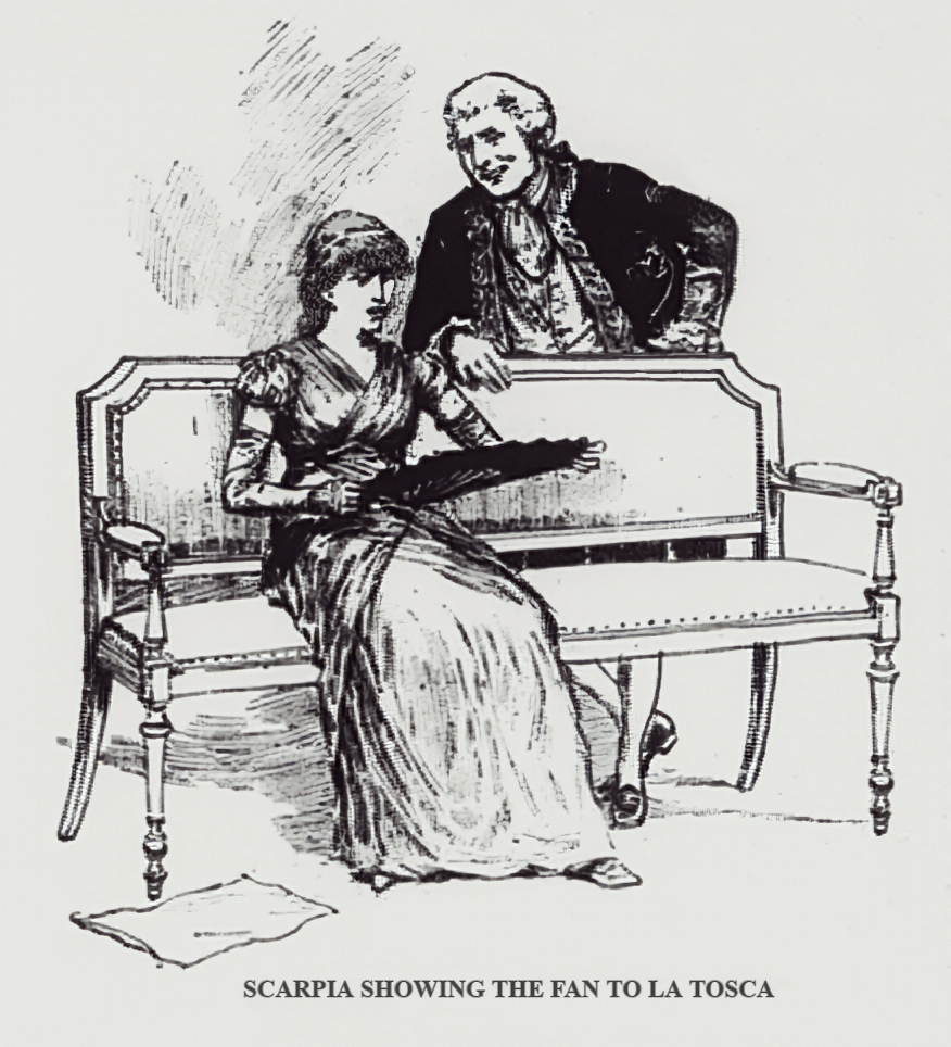Illustration of one of the scenes in La Tosca