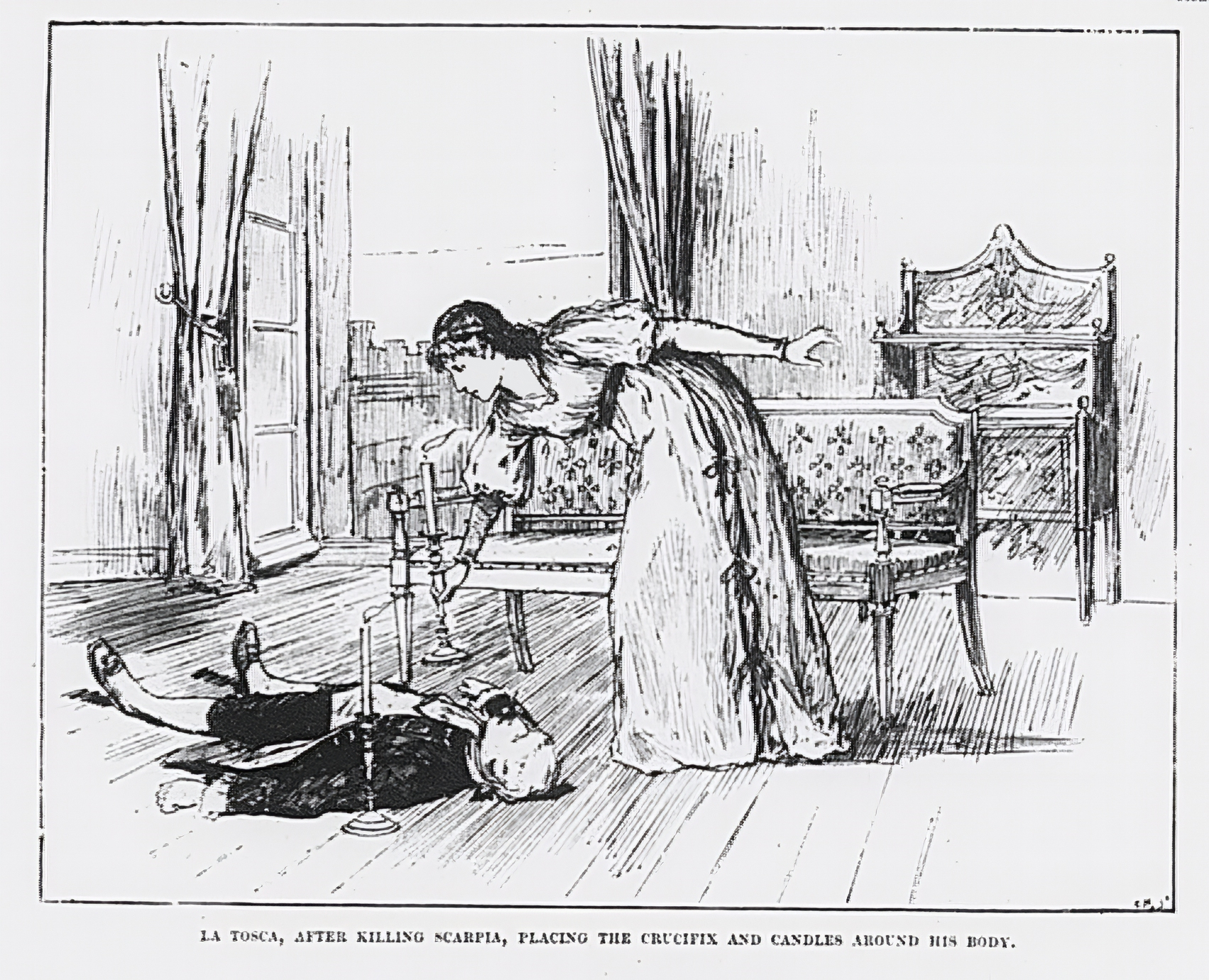 Illustration accompanying a review the December 17, 1887