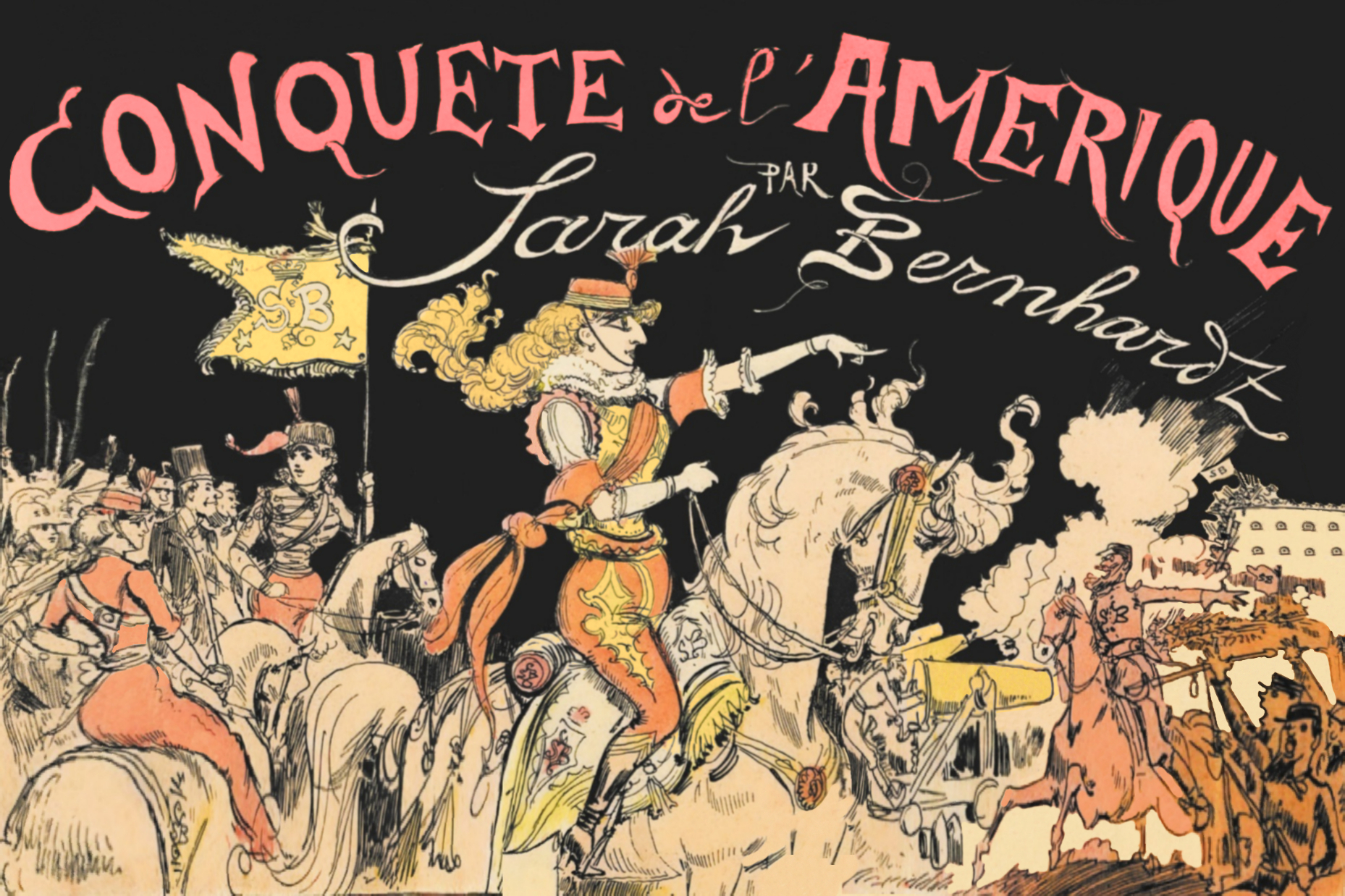Cover art by Albert Robida from the French publication, La Caricature