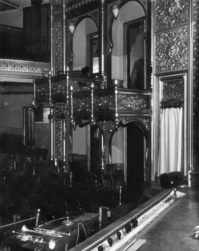 Looking stage right at the Grand Opera House