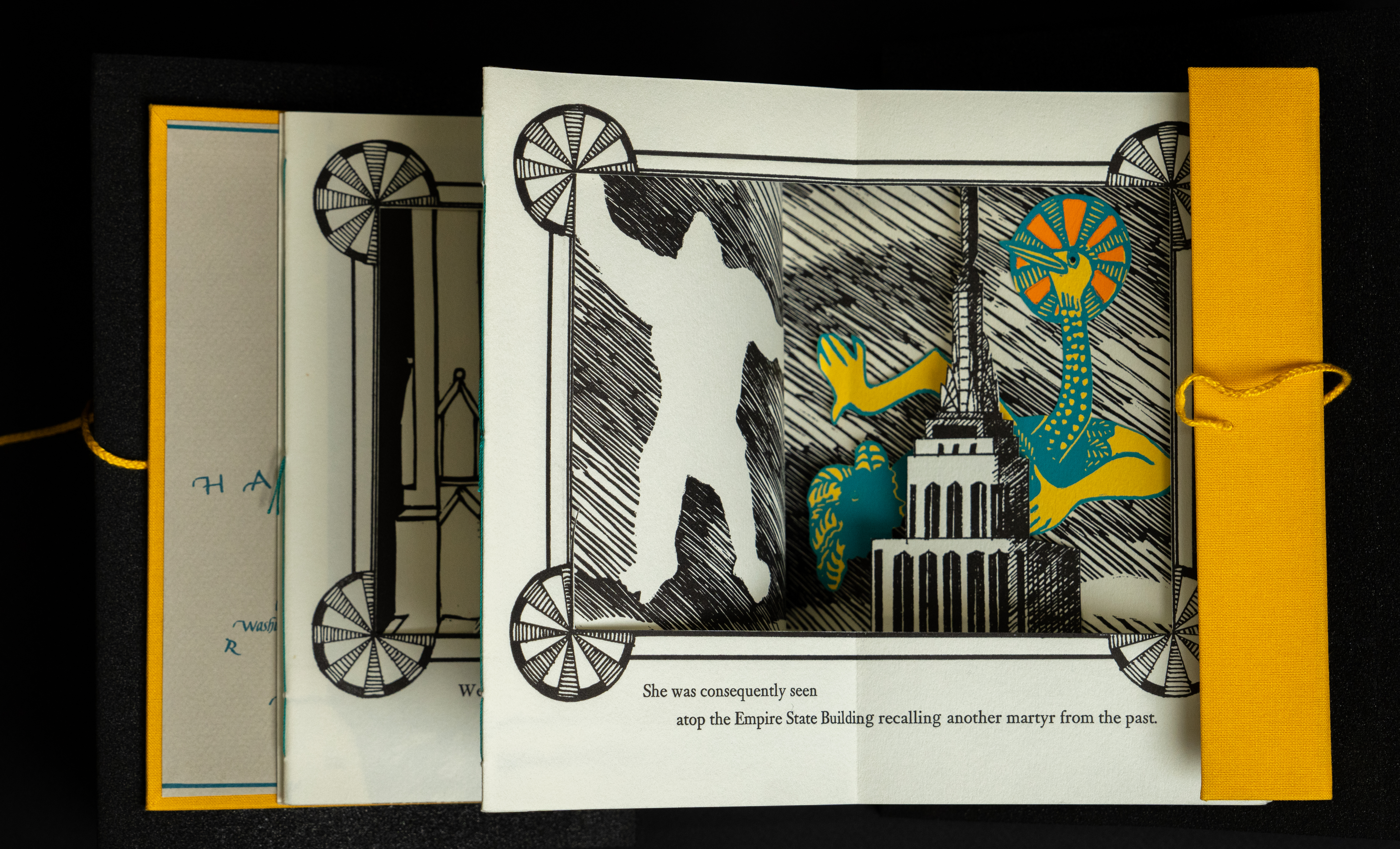 Interior pages of Ste. Ostrich in Manhattan: the Visitations of a Martyr (1990)