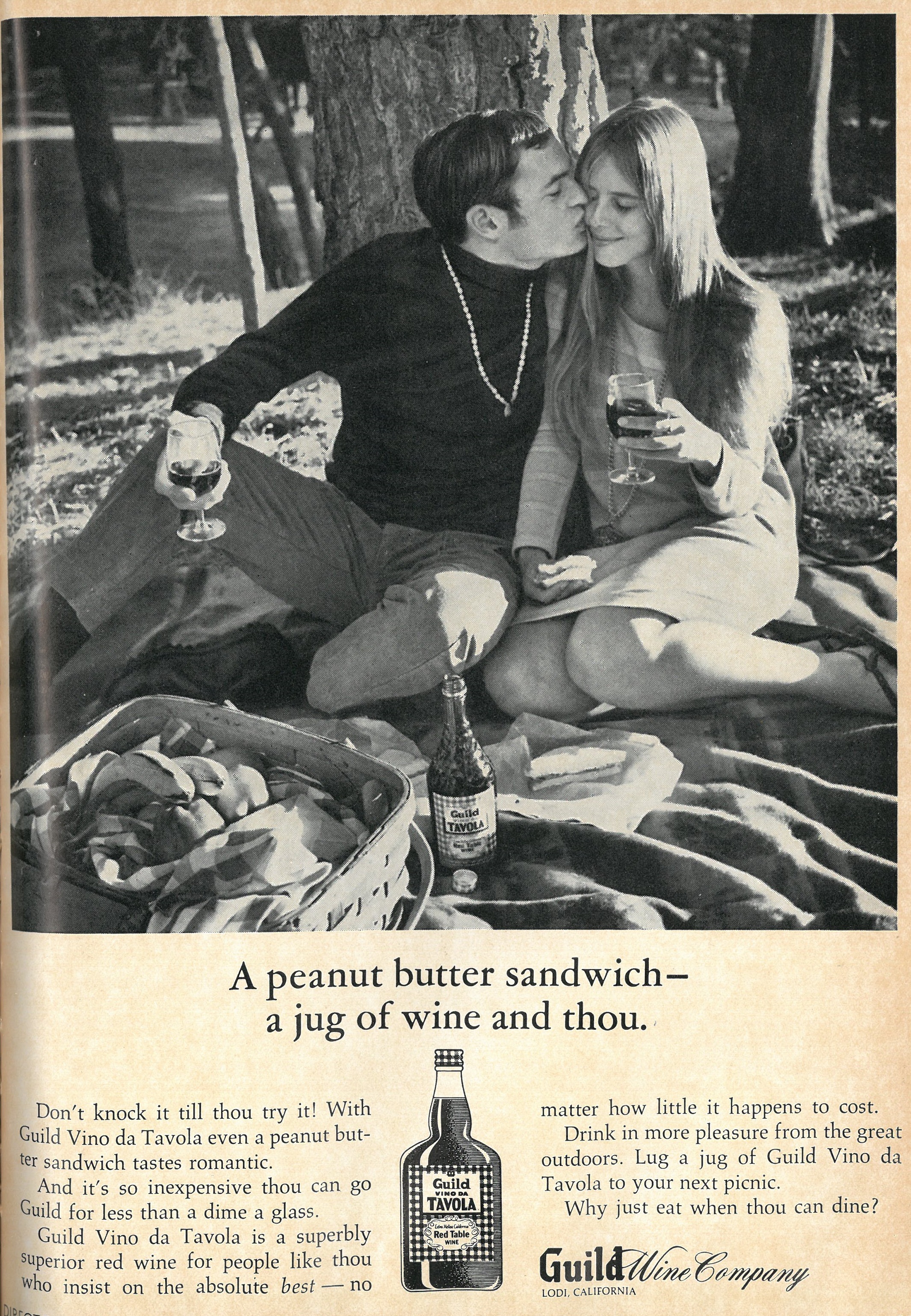 Advertisement from Wines and Vines: Directory of the Wine Industry, 1970 
