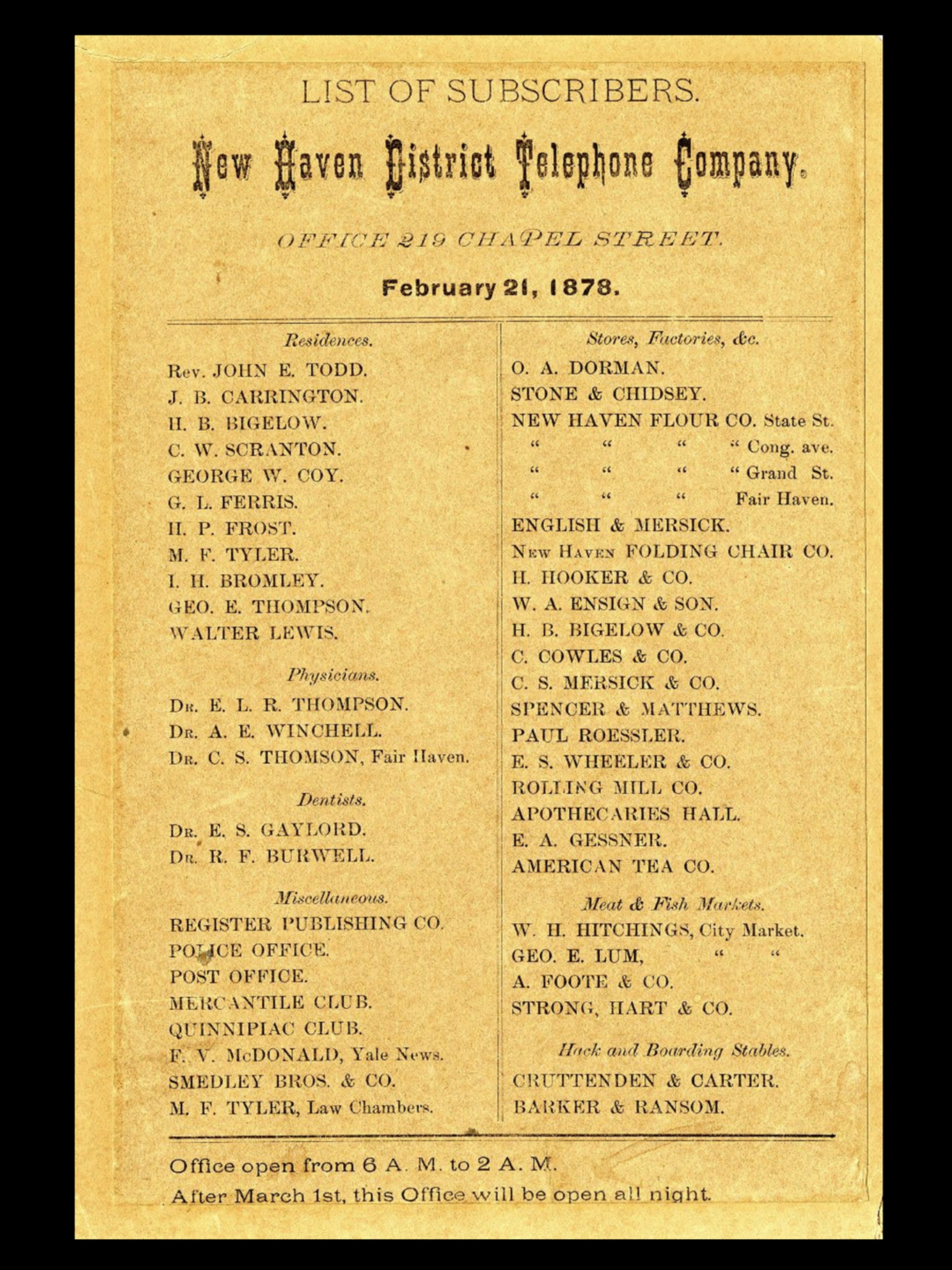 New Haven District Telephone Company Directory