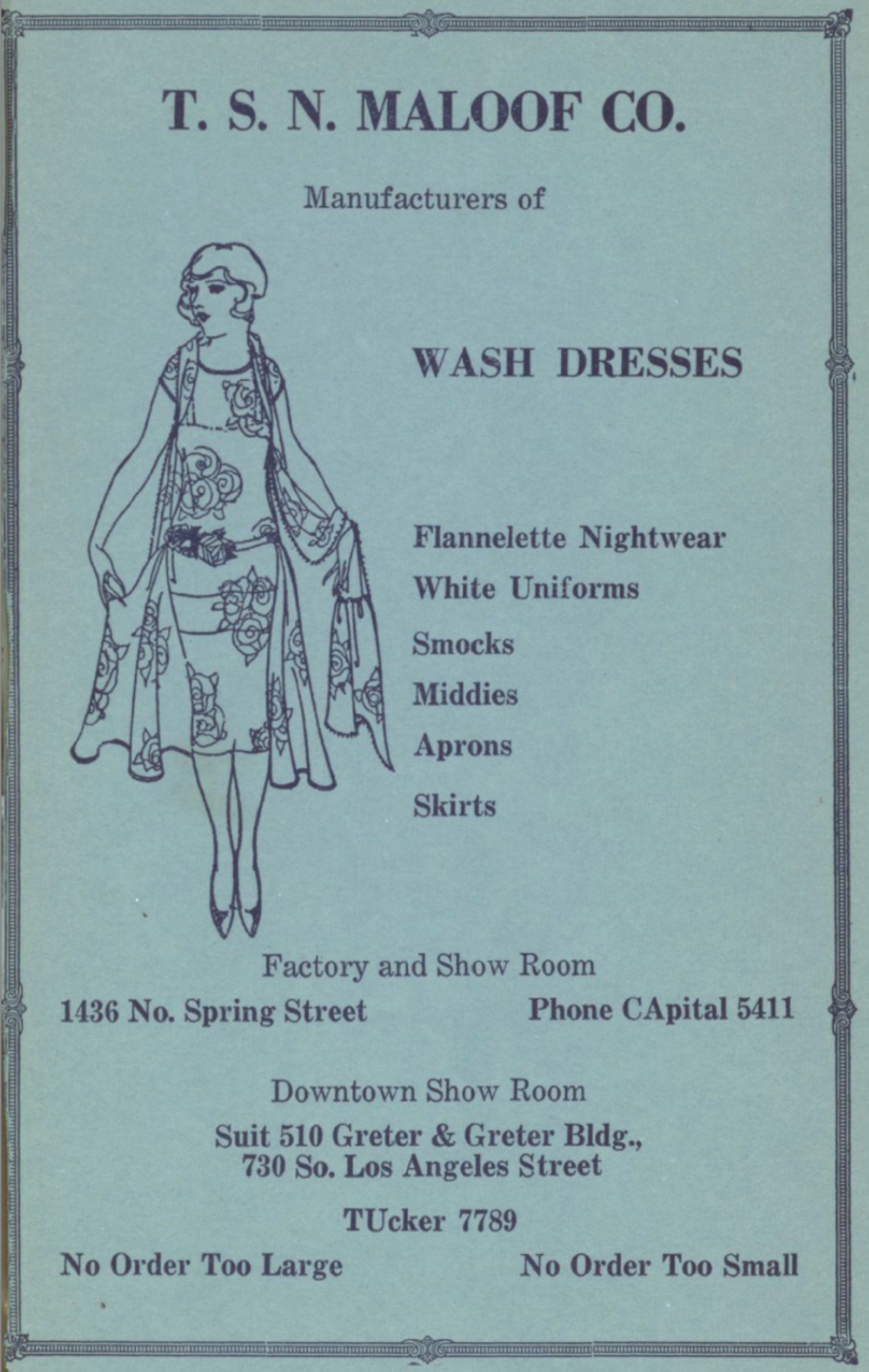 Advertisement from the Syrian Directory of the State of California