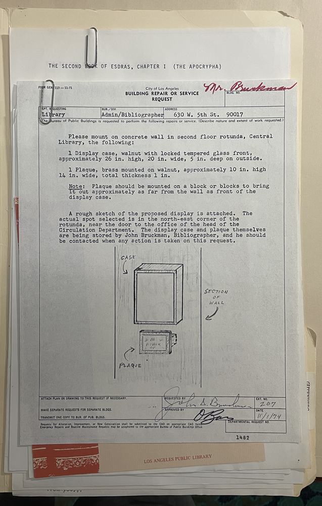  gift from Fay Goldstone on January 28, 1974