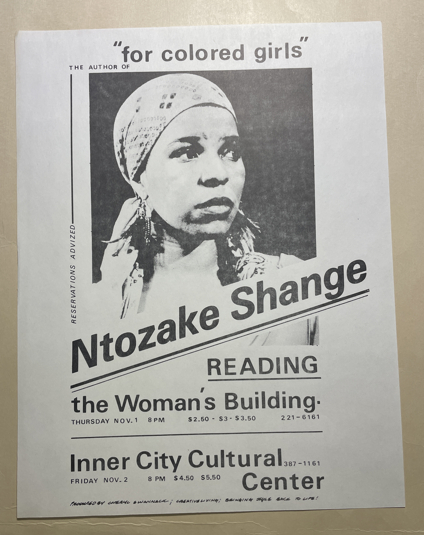 A poster from the Woman’s Building