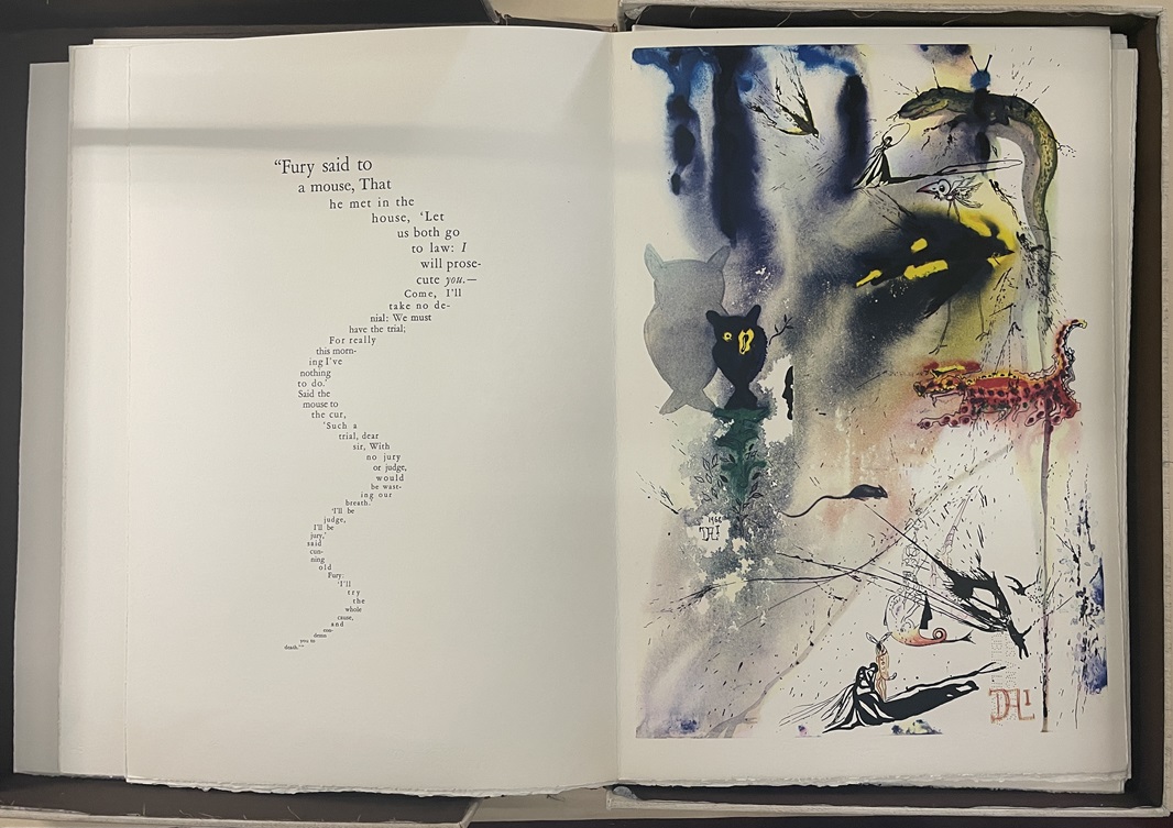 A sample spread from the original Dalí Alice’s Adventures in Wonderland
