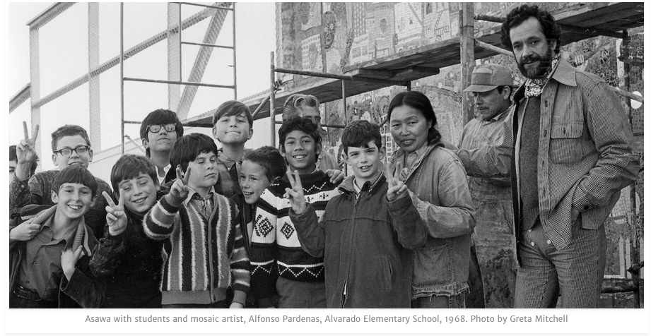 pardinas and asawa with school children