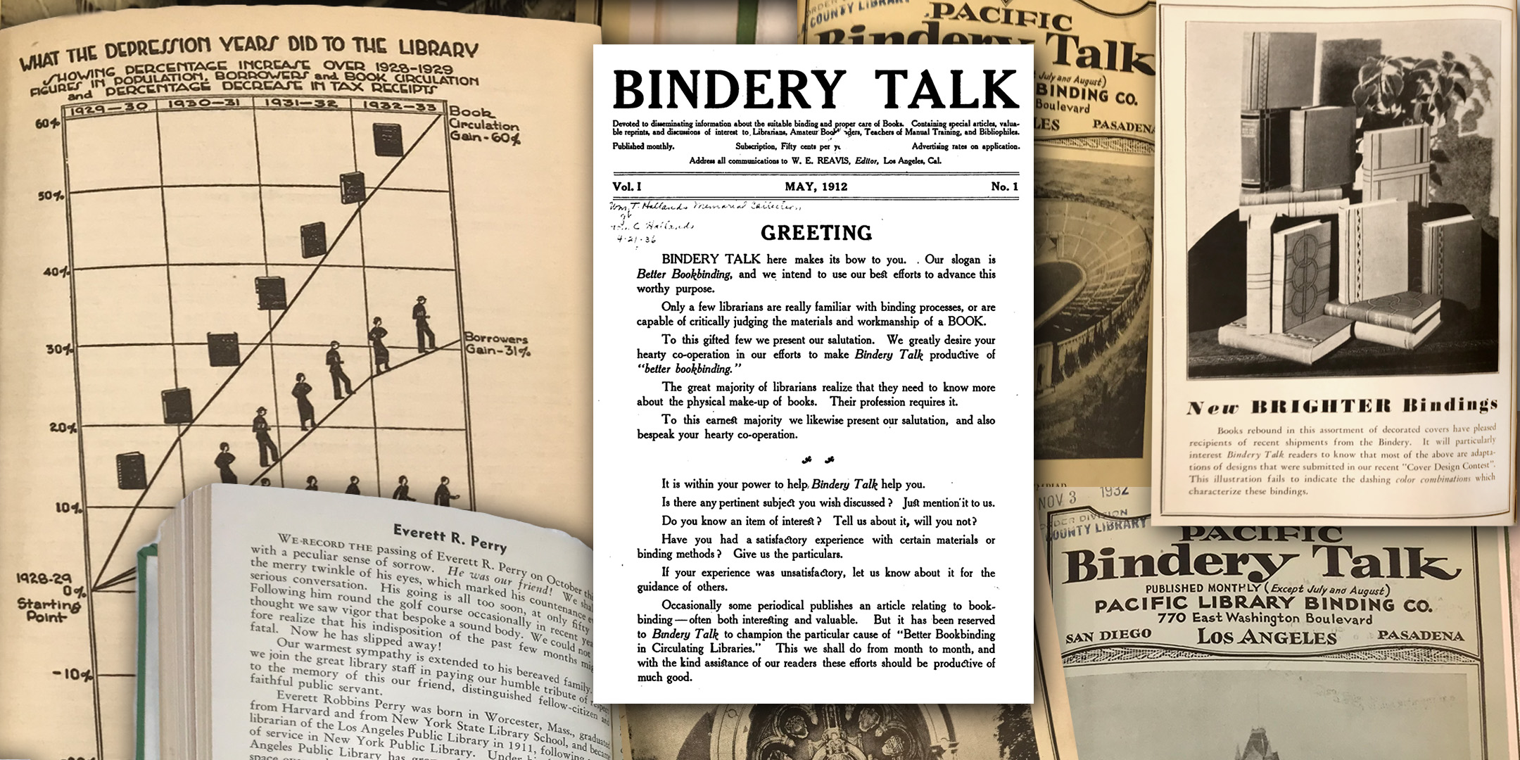 Various issues of Bindery Talk and Pacific Bindery Talk 