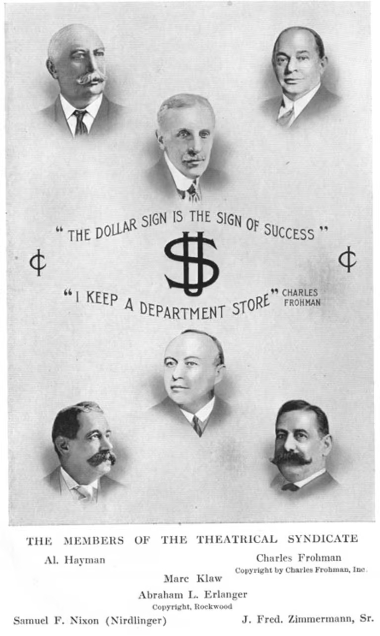 Montage of members of the Theatrical Syndicate