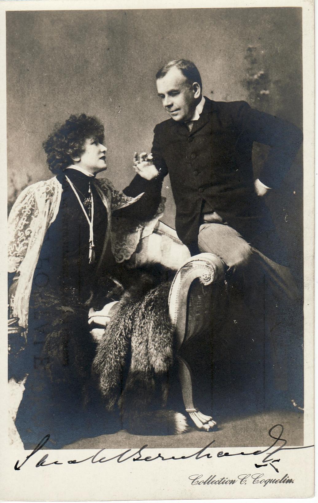 Postcard signed by Bernhardt