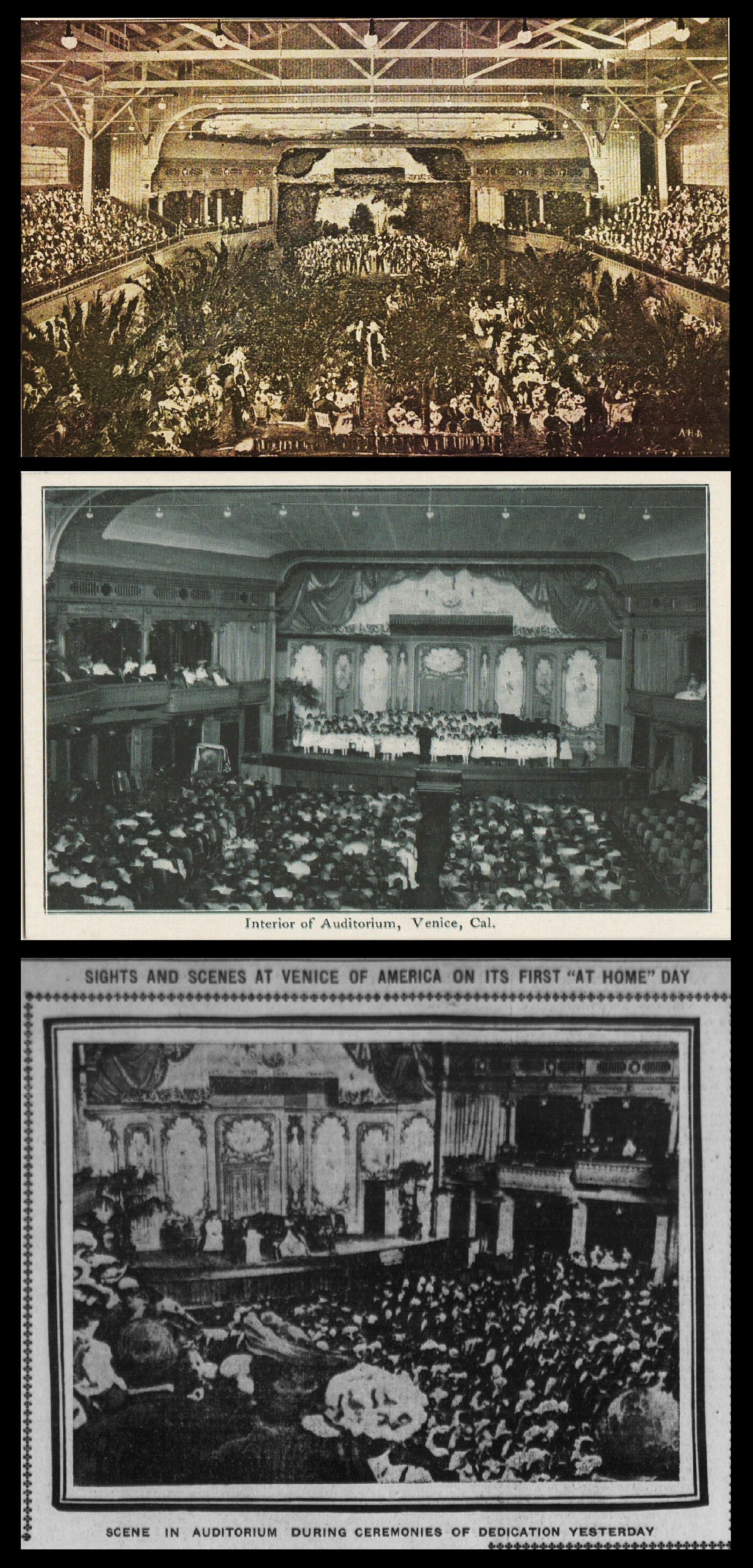 Views of the interior of the Venice Auditorium