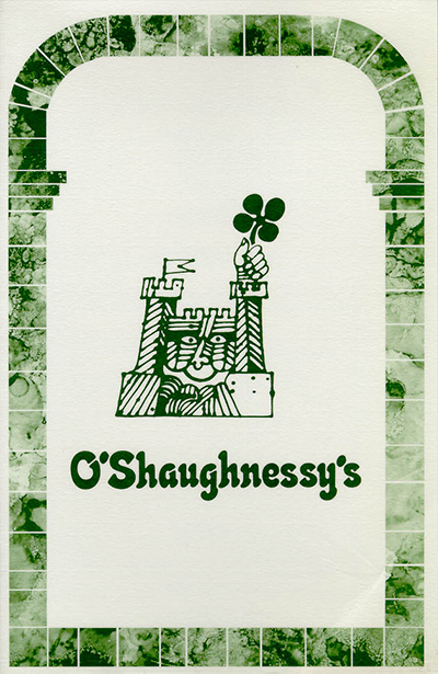 O'Shaughnessy's Restaurant menu