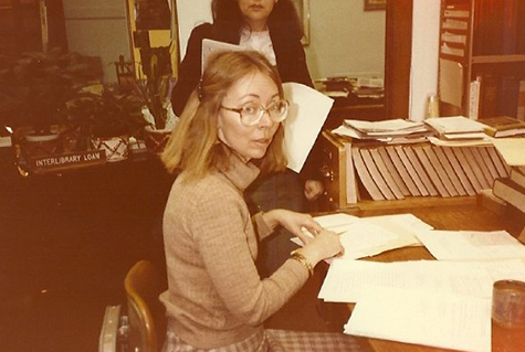 Bibliographer Romaine Ahlstrom in the area now Treasures of Central