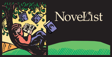 woodcut image of man reading books in a tree